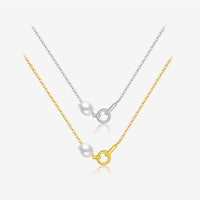 S925 Sterling Silver Pearl Pendant Classic All-match Necklace