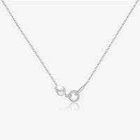 S925 Sterling Silver Pearl Pendant Classic All-match Necklace