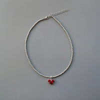 Cold Black Heart-shaped Zircon Pendant Necklace For Women