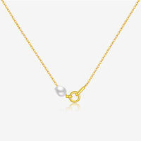 S925 Sterling Silver Pearl Pendant Classic All-match Necklace