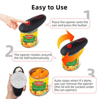Electric Can Opener Automatic Bottle Opener Cordless One Tin Touch Edges Handheld Jar Openers Kitchen Bar Tool Gadgets