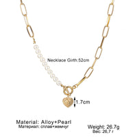 Ins Fairy Temperamental Pearl Love Necklace