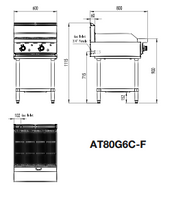 600 MM RADIANT CHAR GRILLS LPG AT80G6C-F-LPG