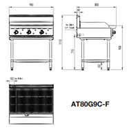 900 MM RADIANT CHAR GRILLS LPG AT80G9C-F-LPG