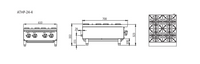 4 BURNER COOK TOPS W610 X D700 X H333 COOKRITE ATHP-24-4-NG