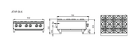 6 BURNER COOK TOPS W910 X D700 X H333 | COOKRITE 1 ATHP-36-6-LPG