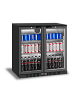 2 swing doors back bar cooler