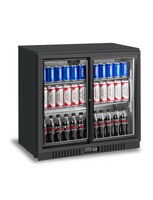 2 sliding doors back bar cooler