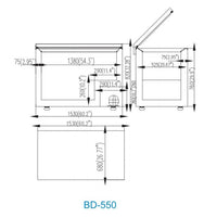 SOLID DOOR CHEST FREEZER 550 BD-550