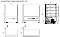 UPRIGHT SQUARE CAKE SHOWCASE 900 MM FRIDGE WDF097Z