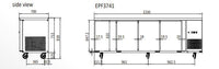 GLASS FOUR DOOR COOLING FRIDGE TABLE 2230 MM EPF3741