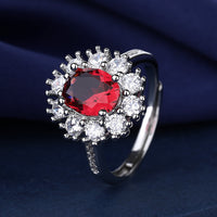 Full Diamond Necklace Ring Earrings Female Accessories Suit
