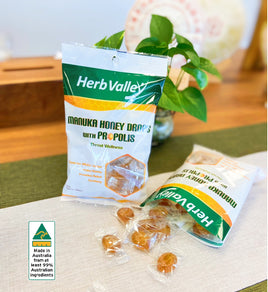 Australia Herb Valley  Manuka Honey Drops with Propolis 150g