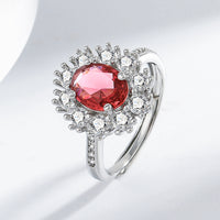 Full Diamond Necklace Ring Earrings Female Accessories Suit