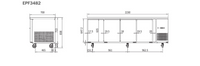 UNDERBENCH FOUR DOOR FREEZER TABLE 2230 MM EPF3482