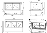 DRY HOT FOOD DISPLAY 2030 MM CRD 12 CRD-12