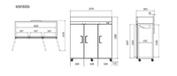 TOP MOUNTED 3 DOOR REFRIGERATOR 1976 MM MBF8006