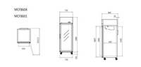 TOP MOUNTED 1 DOOR FREEZER SHOWCASE 730 MM MCF8601
