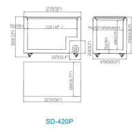 GLASS TOP CHEST FREEZER 420P SD-420P