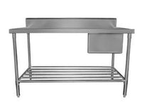SINK BENCH WITH SPLASHBACK W1200 X D600 X H900 SS1612R
