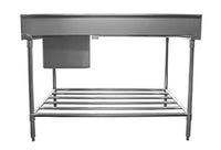 SINK BENCH WITH SPLASHBACK W1500 X D700 X H900 1 SS1715R