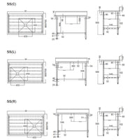 SINK BENCH WITH SPLASHBACK W1500 X D600 X H900 1 SS1615L