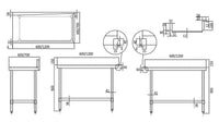 STAINLESS STEEL DISHWASHER BENCH OUTLET 2 WST7060L