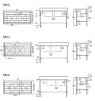 DOUBLE SINK BENCH W2100 X D600 X H900 3 SS2621C
