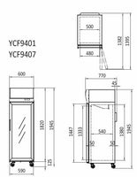 TOP MOUNTED SINGLE DOOR GLASS FRIDGE YCF9401